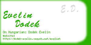 evelin dodek business card